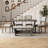 6-Piece Retro Dining Set, 1 Rectangular Table with 4 Upholstered Chairs and 1 Bench-1639635395