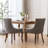 Ultra Side Dining Chair, Thickened fabric chairs with neutrally toned solid wood legs, Bronze nail head, Set of 2
