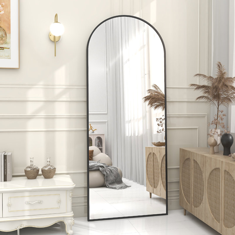 Miroir d'appoint Dronfield, 65 po x 24 po, Noir