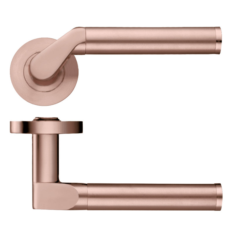 Venus Latch Door Handle, Tuscan Rose Gold