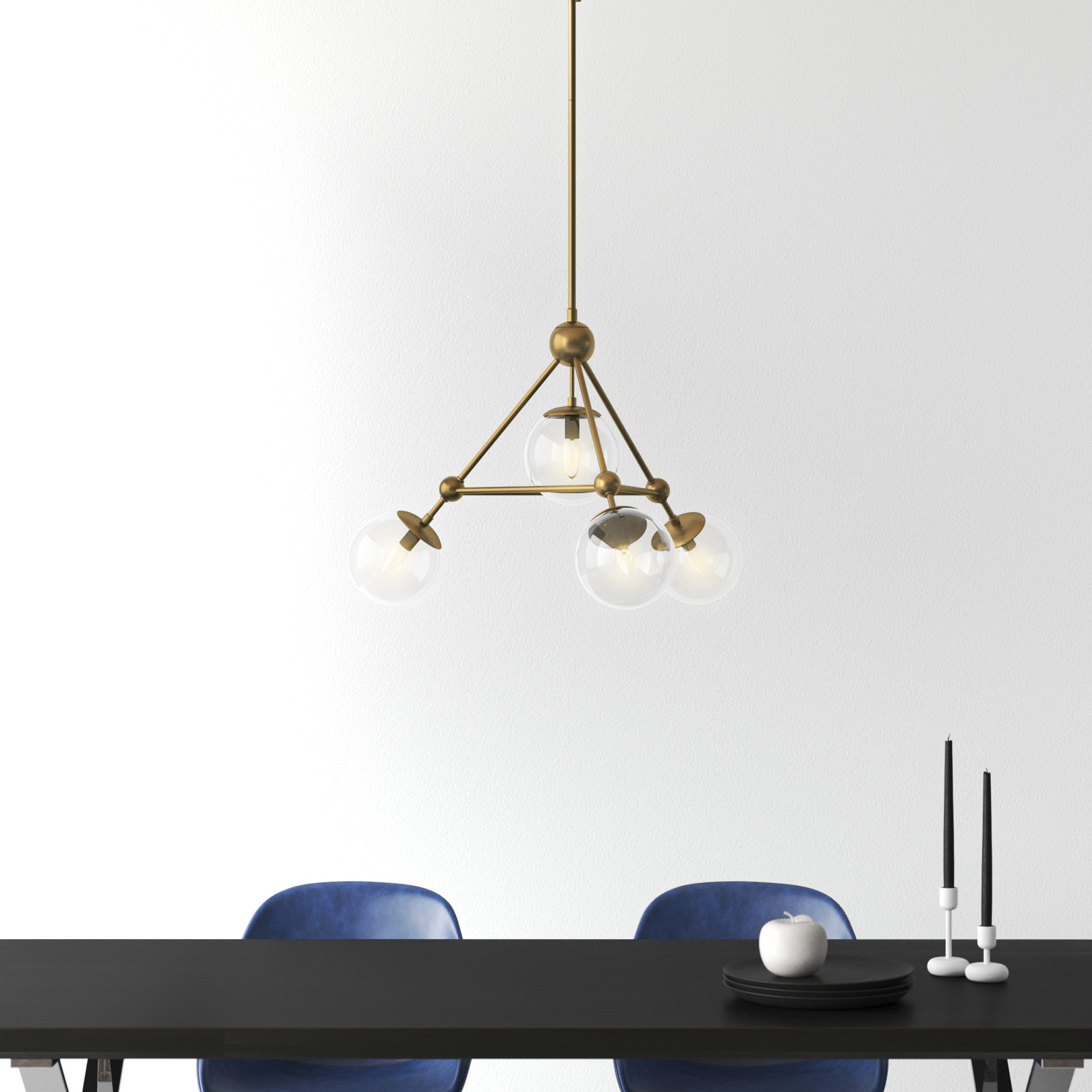 Lodge 4 - Light Dimmable Geometric Chandelier