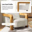Chaise d'appoint rembourrée avec structure en bois d'hévéa massif Jakira-2074626104