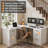 Farmhouse 59" L-Shaped Executive Desk With Drawers-1941359866