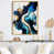 Toile avec cadre flottant or