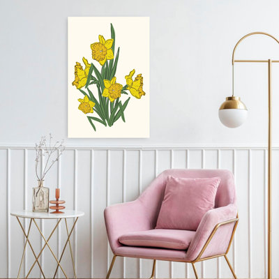 Art floral de jonquilles abstraites
