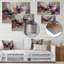 Décoration murale mauve en métal violet-91646241