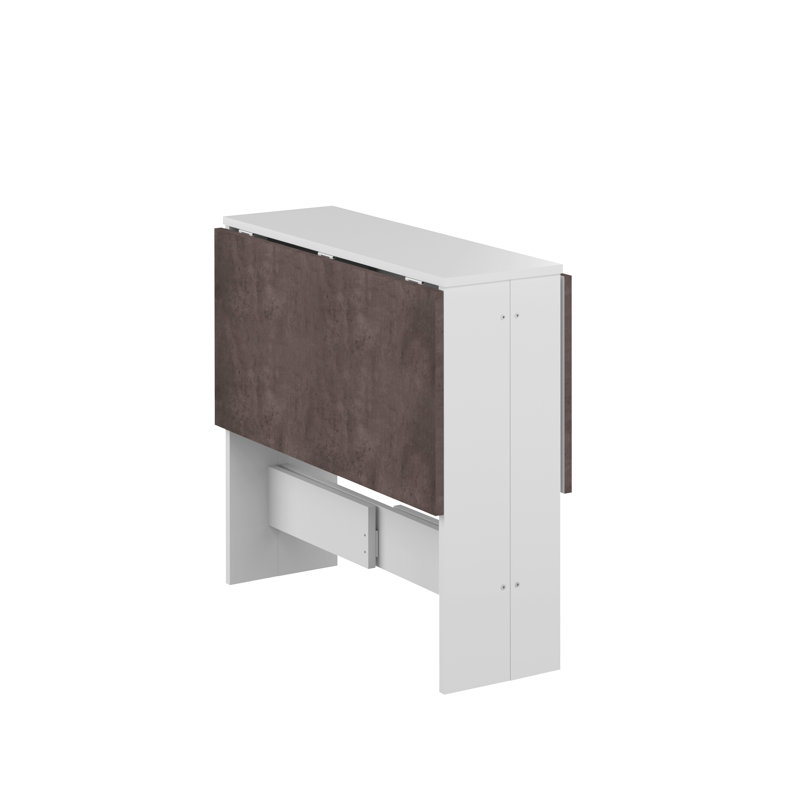 Haddonfield Extendable Dining Table, Concrete, White