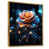 Toile avec cadre flottant or