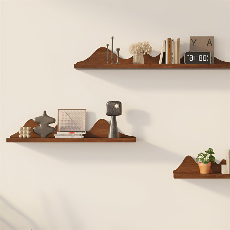 Solid Wood Wall-Mounted Shelf