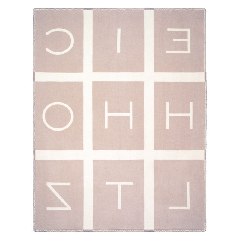 Zera Throw Blanket, Off White/Greige