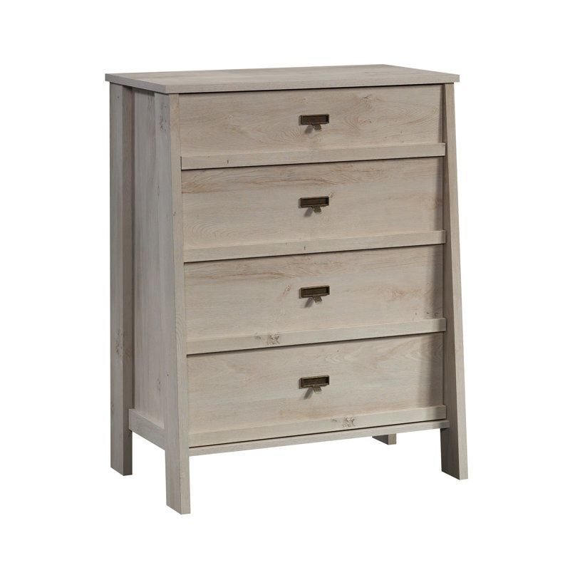 Commode 4 tiroirs, finition grise