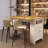 Sideboard with Foldable Tabletop (White, Natural)