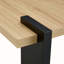 Table basse en bois naturel et panneau de fibres à densité moyenne coloré