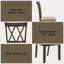 Ensemble de 2 chaises d'appoint en tissu beige et gris vieilli