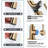 Brushed Gold Kitchen Faucet with Soap Dispenser, WOWOW Stainless Steel Kitchen Faucet for Sink, Single Handle Luxurious Gold Kitchen Sink Faucet with Sprayer