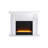 Dacula 47.5'' W Silver Electric Fireplace