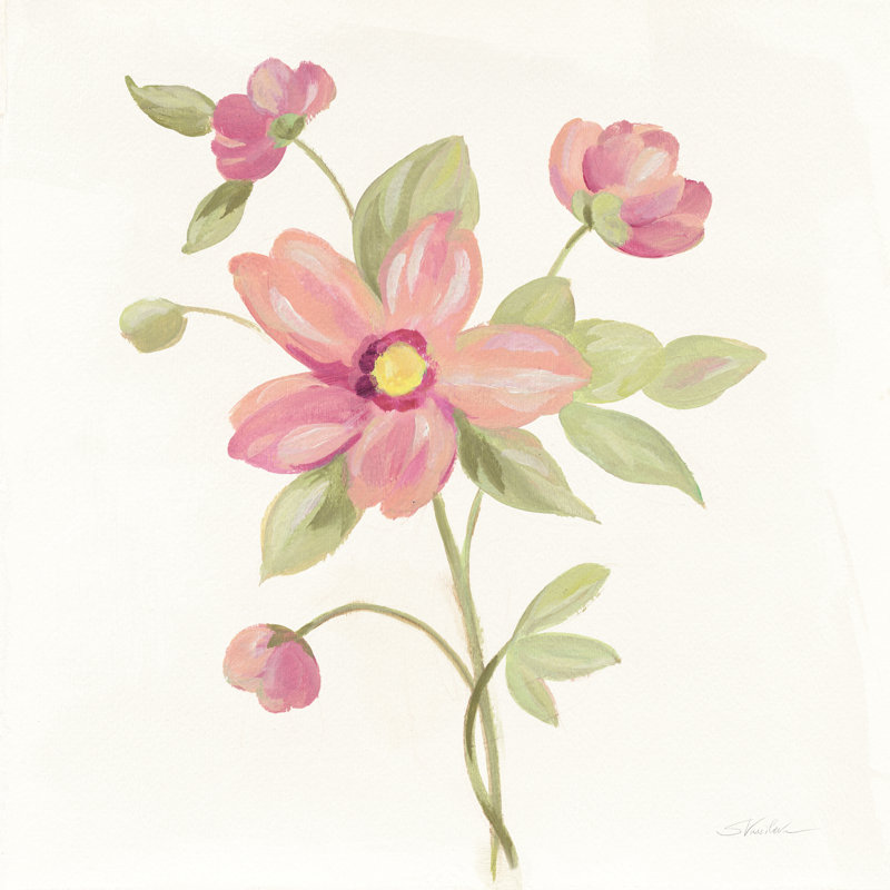 June Bloom III by Silvia Vassileva - Wrapped Canvas Painting, 51cm H x 51cm W