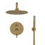 Système de robinet de douche mural rond 10 pouces avec pomme de douche à effet de pluie de luxe avec valve brute-58146937