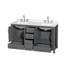 Sheffield 60" Freestanding Double Bathroom Vanity with Quartz Top-58437543-58397245-58437548