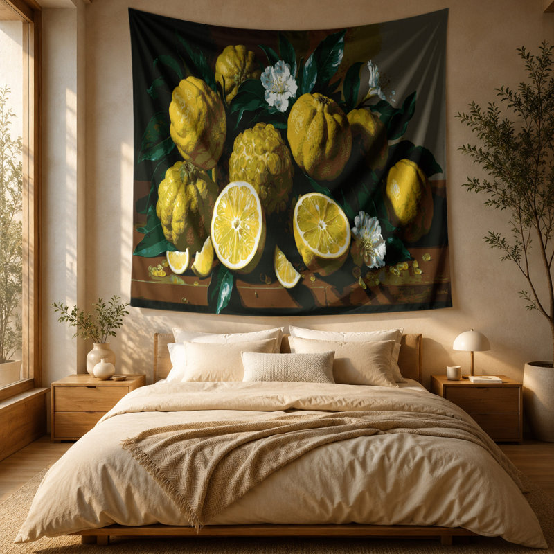Tapisserie murale «Fruit Citron», 51 po x 60 po