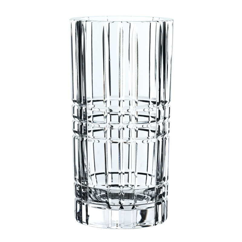 Vase de table en verre transparent, H 9,09 po x l 4,72 po x P 4,72 po
