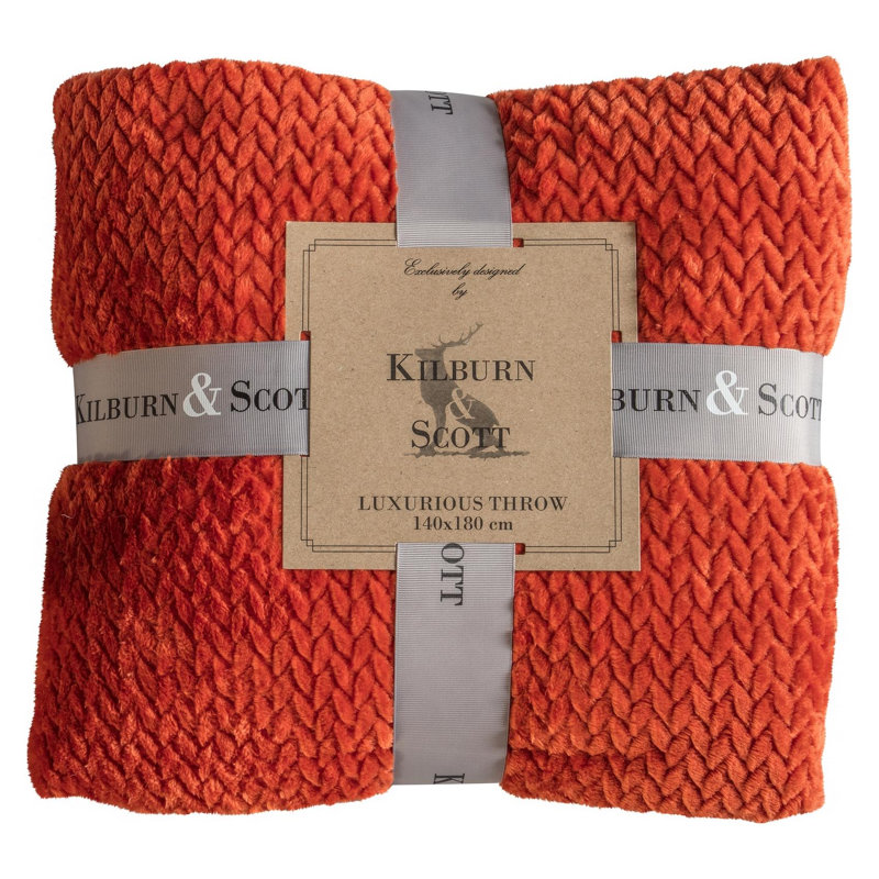 Plain Weave / Muslin Throw Blanket, Chilli