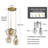 Jazzman 3 - Light Gold Cluster Pendant