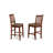 5 Piece Counter Height Dining Table Set Includes a Square Kitchen Table and 4 Linen Fabric Dining Chairs, Mahogany-884897119