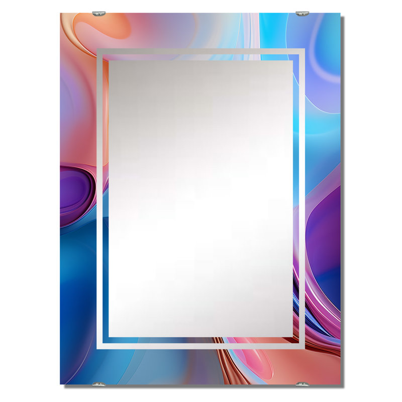 Tynes - Miroir mural décoratif à formes abstraites modernes MIR137917, 40 po x 30 po