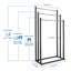 Porte-serviettes sur pied en acier inoxydable