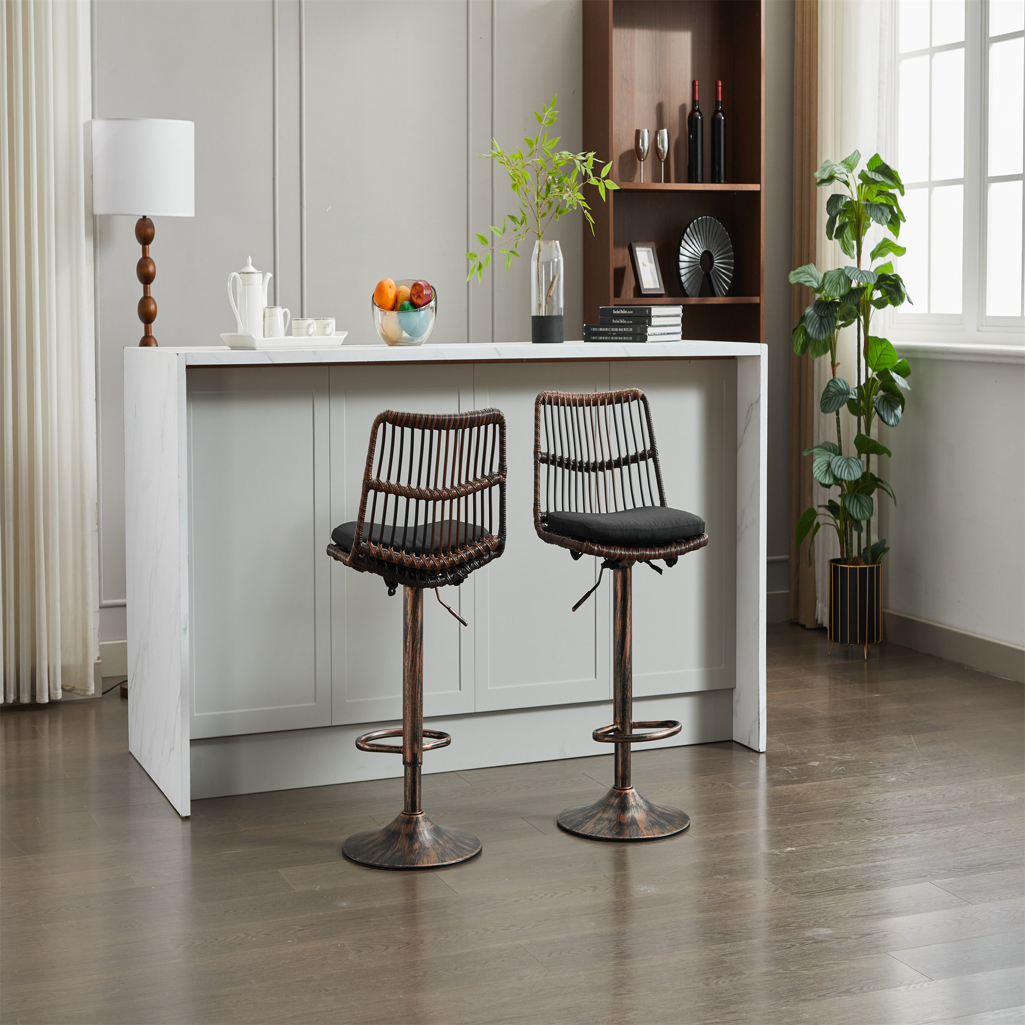 Swivel Bar Augusto Low Back Counter Stool Grandin Road Low Backed