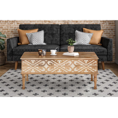 Yolanda Solid Wood Four Leg Coffee Table