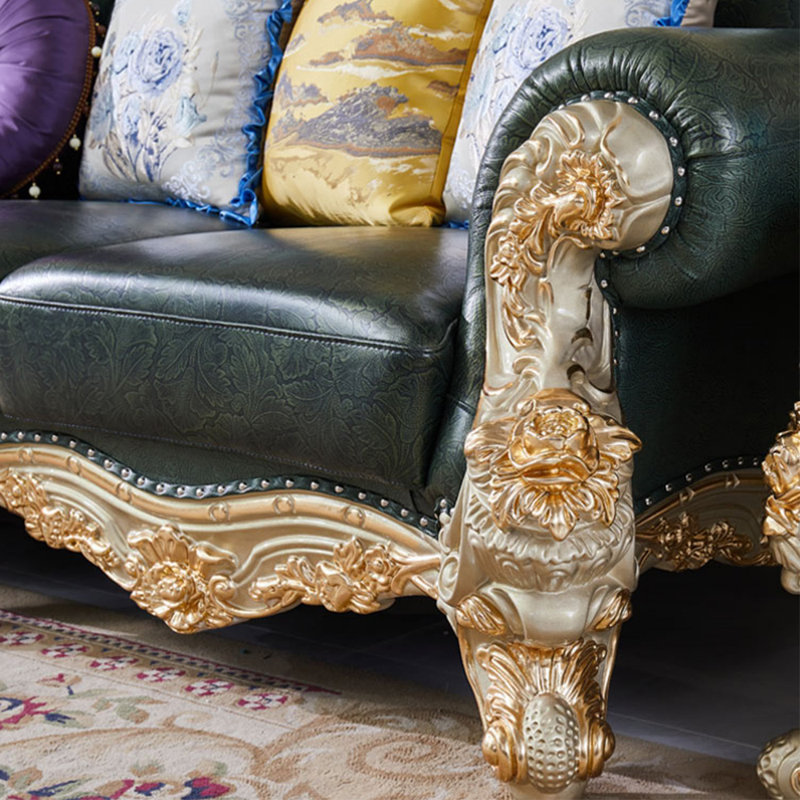Fauteuil 124 po en cuir véritable capitonné