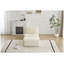 Chaise longue simple moderne en velours côtelé beige avec mousse à mémoire de forme