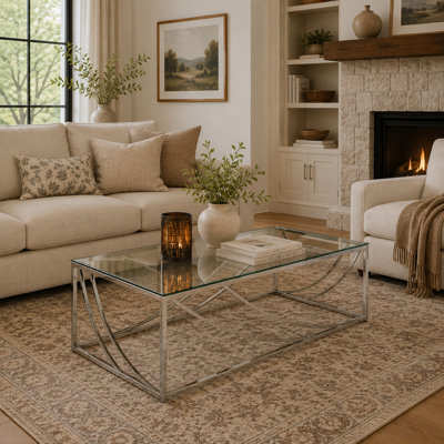 Traymore Glass Top Coffee Table