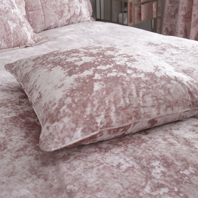Crushed Velvet Cushion Cover, Pink
