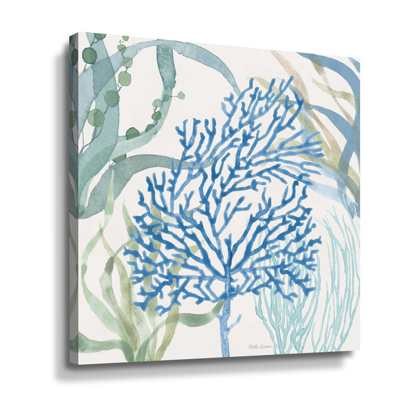 Soft Shores VI - Peinture sur toile, H 10 po x l 10 po x P 2 po, Toile tendue