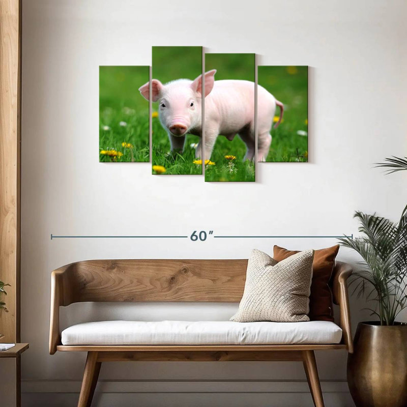 Brampt Spring Grass Pig, 27" H x 43" W
