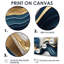 Géode abstraite vagues bleues I - Art mural abstrait grand 4 pièces-473721186-473721187