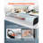 Sushi Display Case Refrigerator, 2.5 Cu.ft Commercial Sushi Case, 7-Pan Countertop  Showcase with Curved Glass, LED Lighting, and Digital Temperature Control, for Sushi-Bar, Restaurant, Store