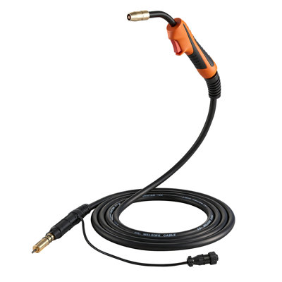 150A MIG Welding Gun with 15FT Cable, Replacement for Miller M-15/M-150 (249041) - with 5PCS Mig Welding Contact Tips