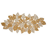 Tan And White Silver Leaves Runner
