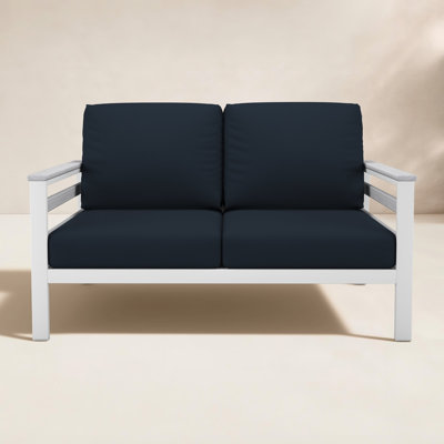 Townsend Metal Outdoor Loveseat With Sunbrella Cushion