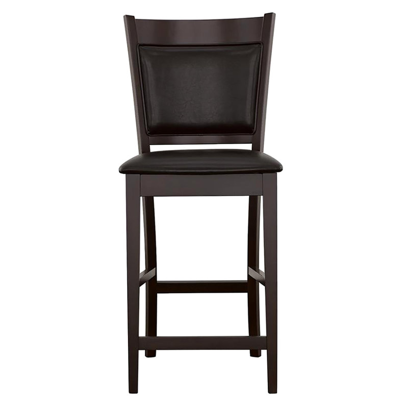 Tabourets de comptoir 2 - noir et attrayant pour les espaces de salle à manger, transitionnel de 2 éblouissants