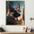Toile avec cadre flottant or