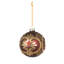 Ruby Beaded Pattern Glass Ball Ornament