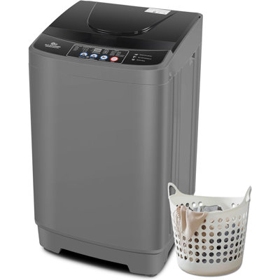 2,1 pieds cubes Pi. Machine à laver portative Laveuse portative d'une capacité de 15,6 lb avec pompe de vidange Laveuse compacte entièrement automatique avec 10 programmes 8 niveaux d'eau pour la maison, appartement, véhicule récréatif, dortoirs