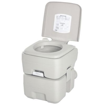 Toilette d'extérieur portative amovible de 2,6 gallons par pièce (siège inclus)