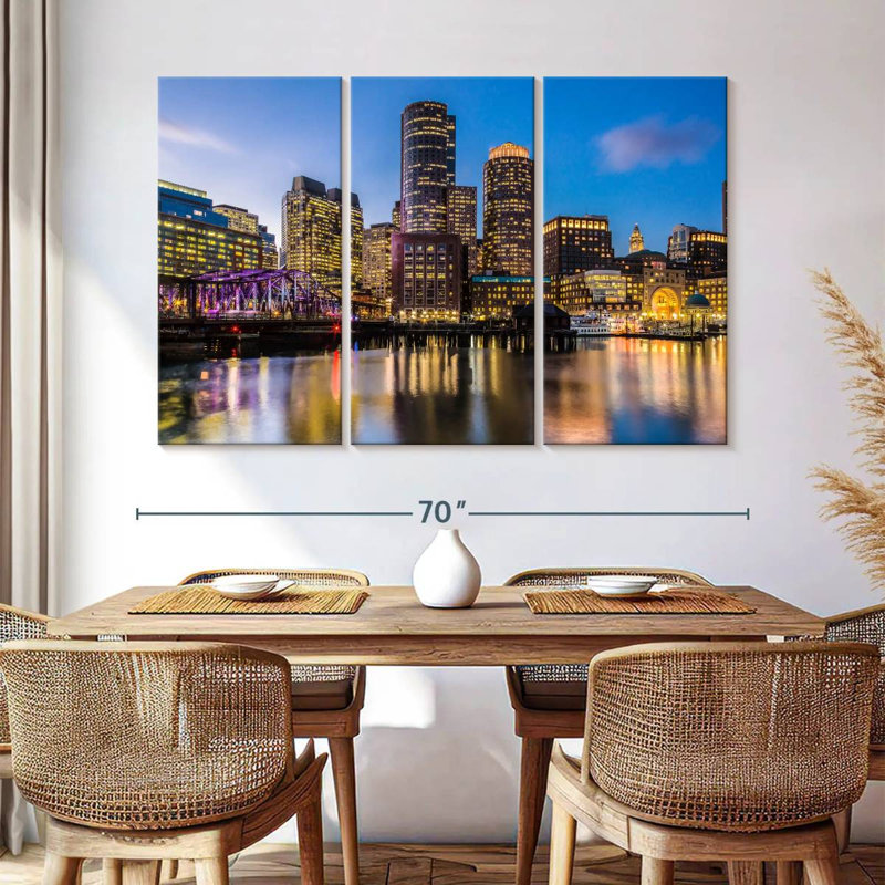 Horizon de Boston illuminé Sebbie, H 42 po x l 65 po