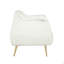 Luxury Furniture 1Pc Accent Chair White Beautiful Boucle Upholstery Gold Finish Metal Legs Elegant Look